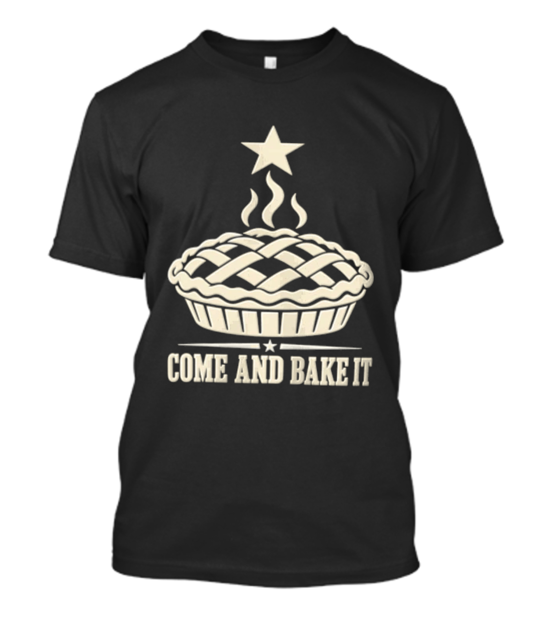 Come And Bake It Pie Star Icon Lattice T-Shirt