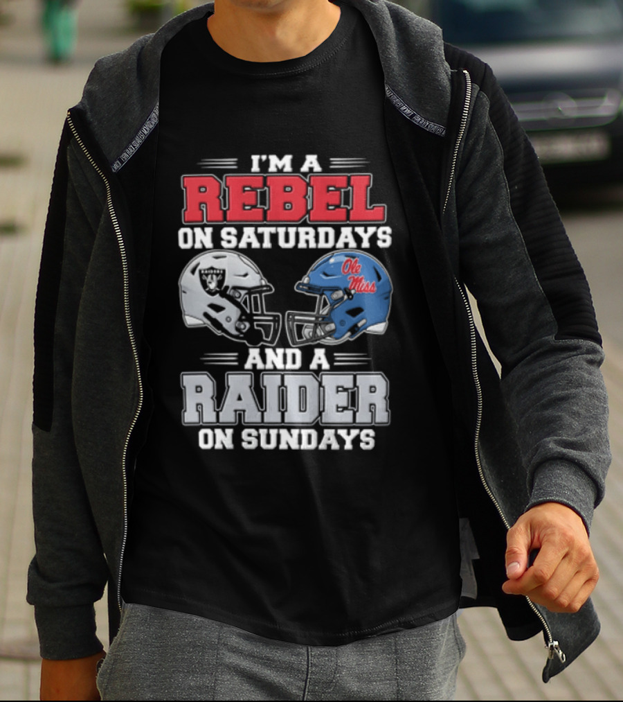 I'm A Rebel On Saturdays Ole Miss Raider On Sundays T-Shirt