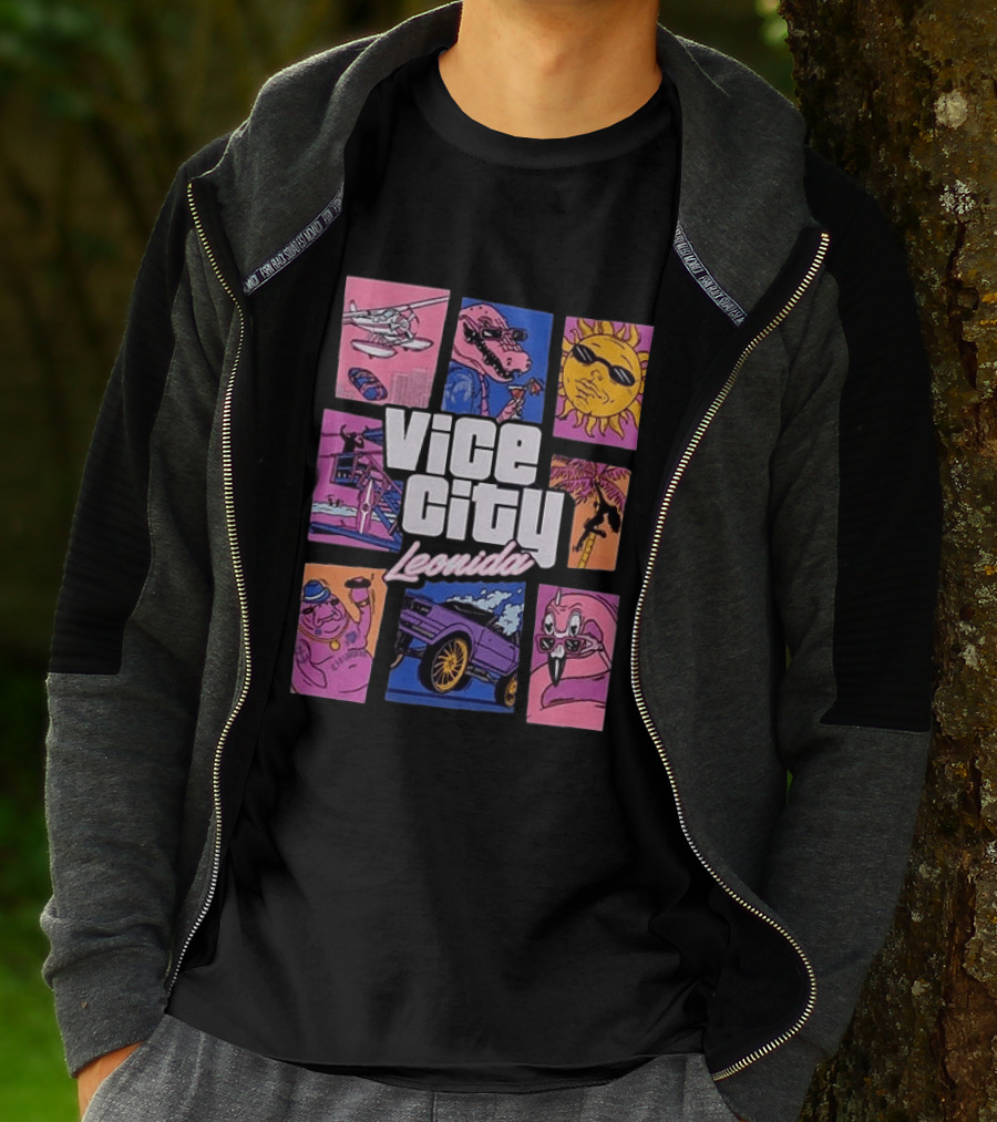 Vice City Leonida Original Black Grand Theft Auto VI Goodtime State T-Shirt