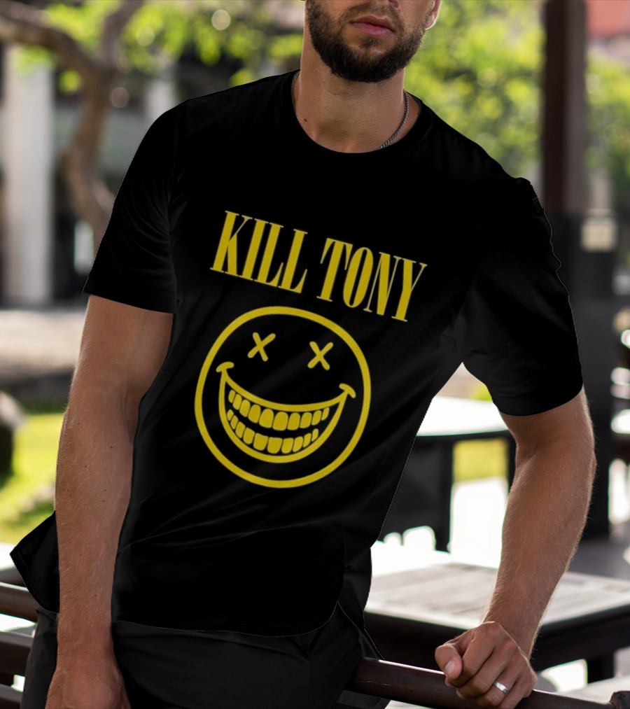 Kill Tony Yellow Smiley Face With Crossed Out Eyes T-Shirt