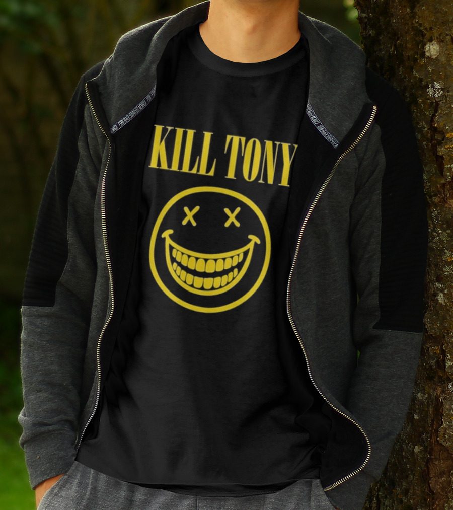 Kill Tony Yellow Smiley Face With Crossed Out Eyes T-Shirt