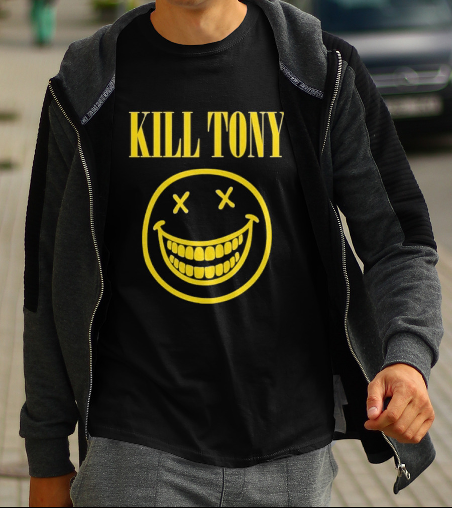Kill Tony Yellow Smiley Face With Crossed Out Eyes T-Shirt