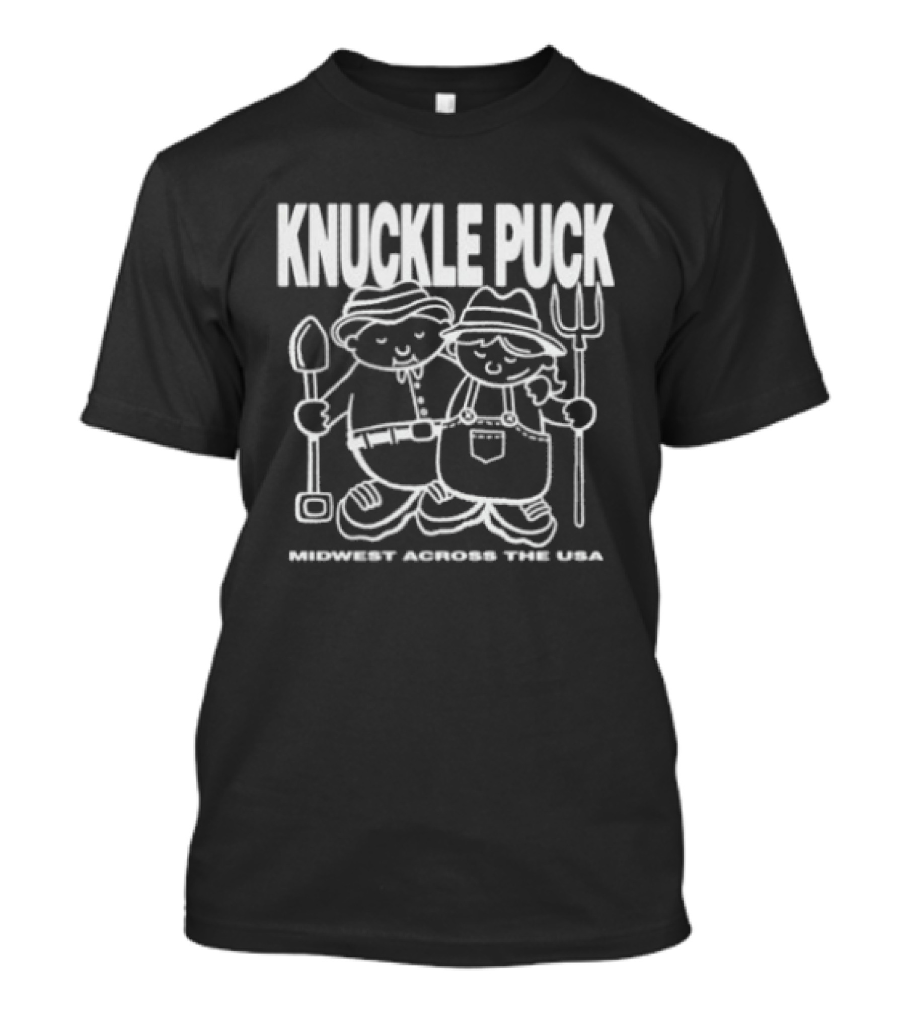 Knuckle Puck Midwest Across The USA Tour 2023 Country Farmer Duo T-Shirt