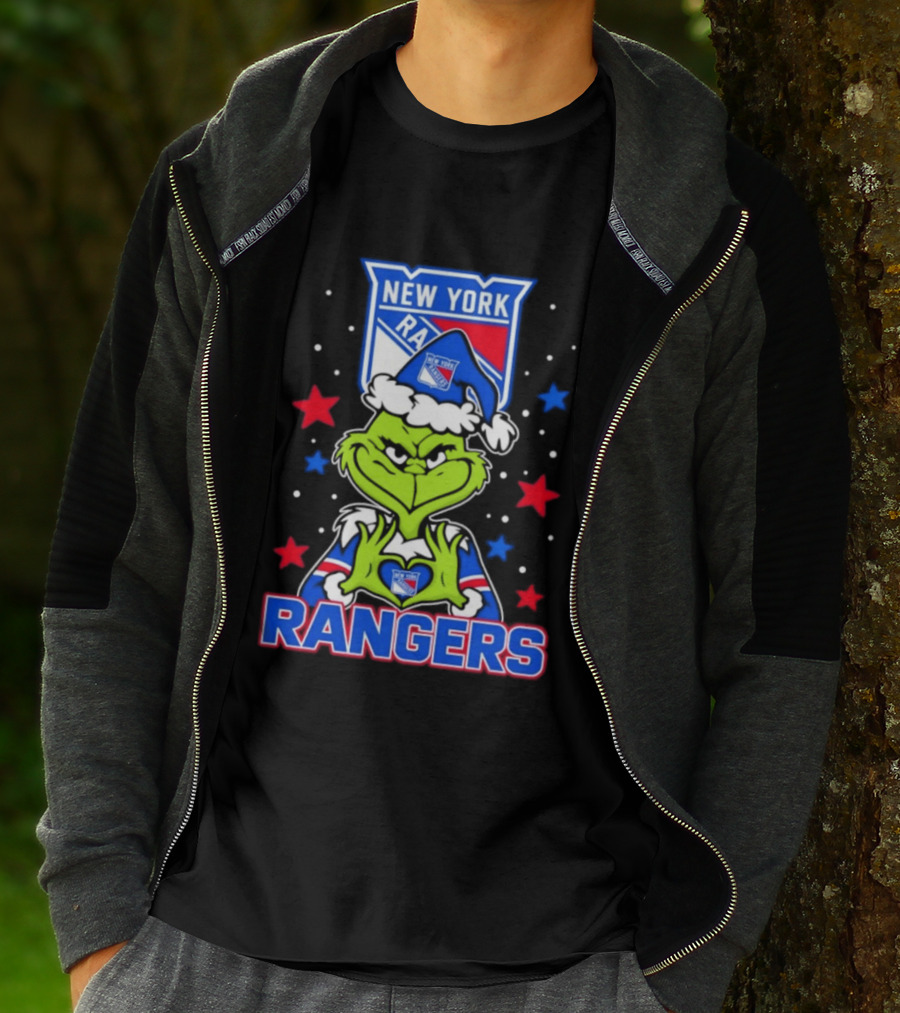 New York Rangers Christmas NHL Grinch Fan T-Shirt