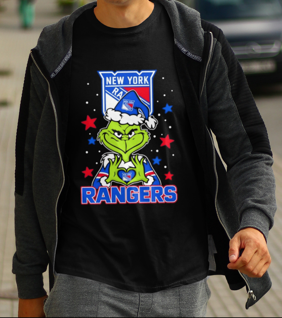New York Rangers Christmas NHL Grinch Fan T-Shirt