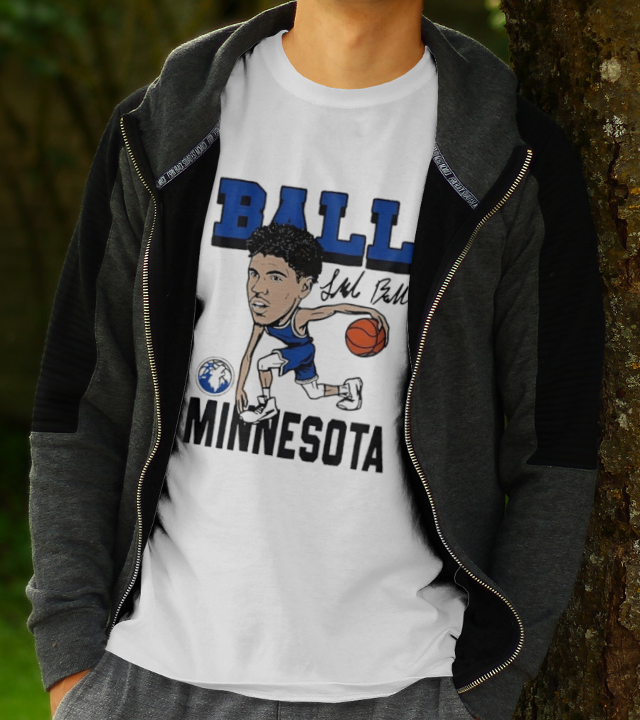 Minnesota Timberwolves LaMelo Ball Basketball Caricature T-Shirt