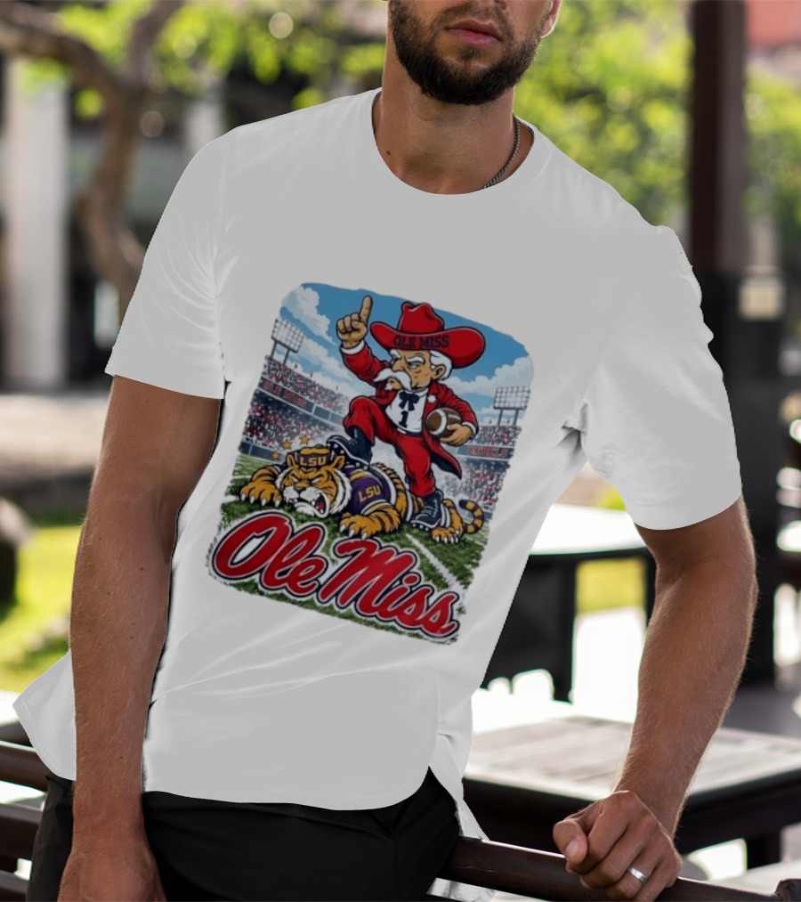 Ole Miss Rebels Triumph Over LSU Tigers Vintage Football Rivalry 2026 T-Shirt