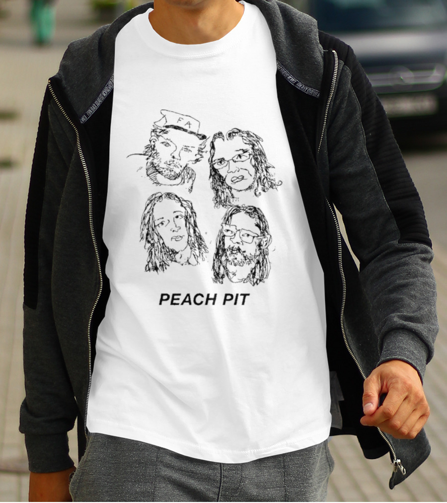Peach Pit Faces Band Members T-Shirt