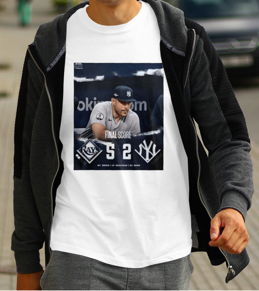 Final Score Tampa Bay Rays 5 New York Yankees 2 ALDS T-Shirt