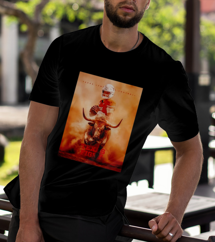 Texas Longhorns Football Texas Fight Arch Manning Bull T-Shirt