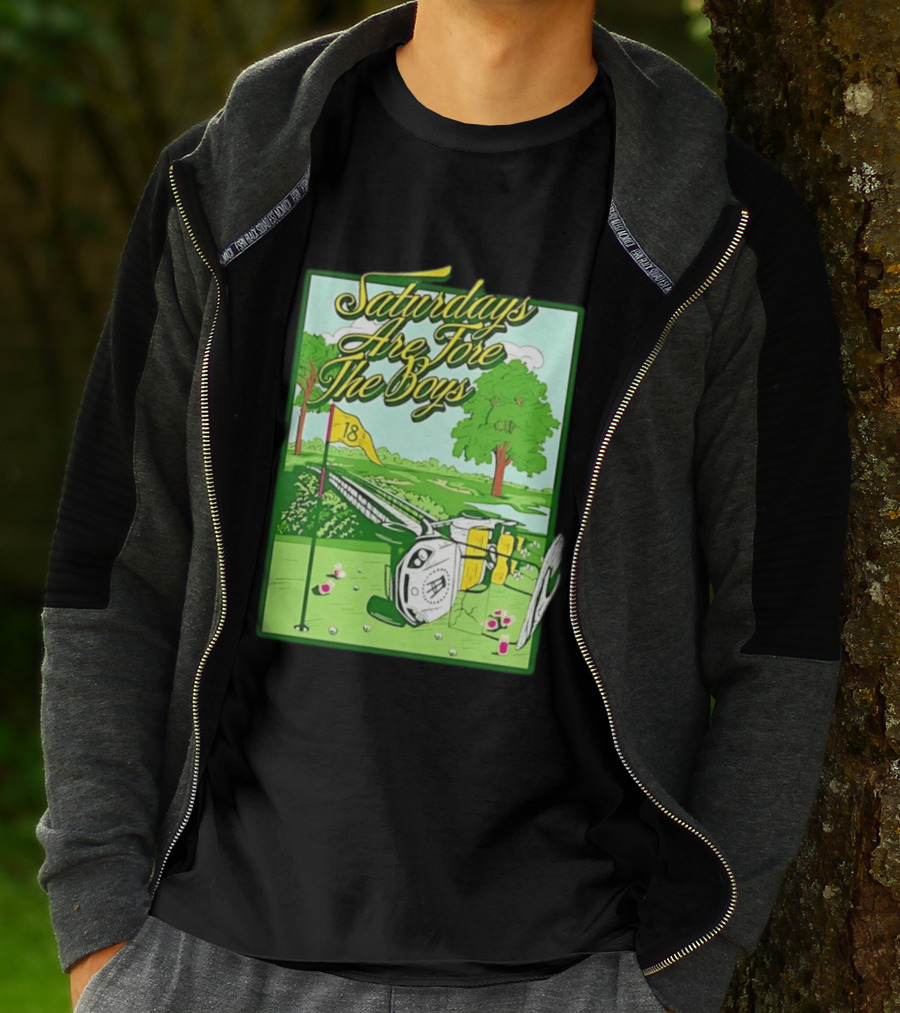 Saturdays Are Fore The Boys Barstool Sports Golf Course Scene T-Shirt