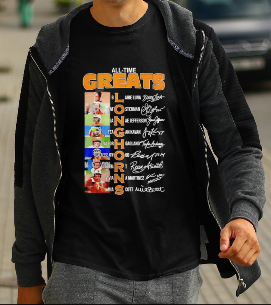 All Time Greats Blaire Luna Cat Osterman Janae Jefferson Tea Gan Kavan Taylor Hoagland Reese Atwood Viviana Martinez Mia Scott Longhorns T-Shirt