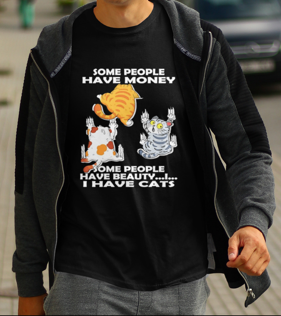 Some People Have Money Beauty I Have Cats Clawing Walls T-Shirt