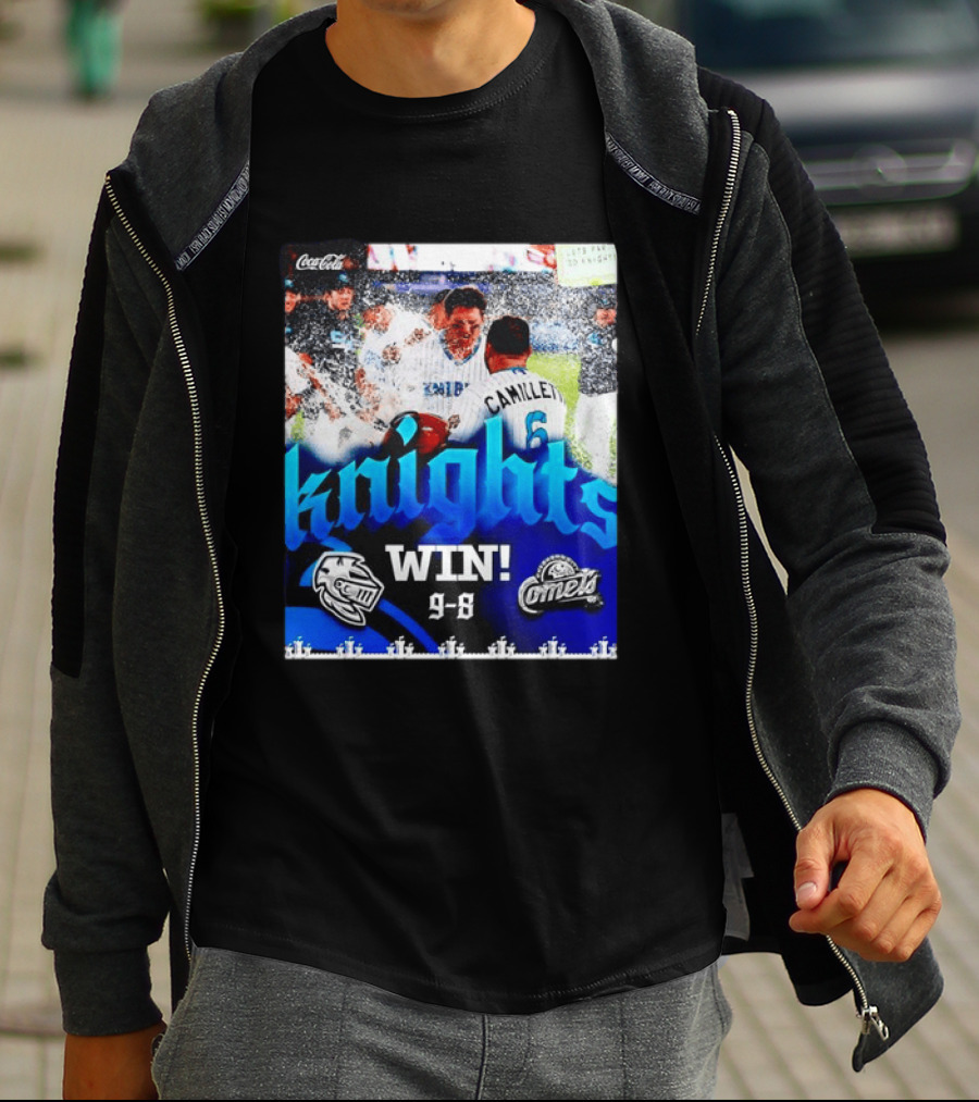 Knights Win 9 8 Against Comets Baseball Celebration T-Shirt