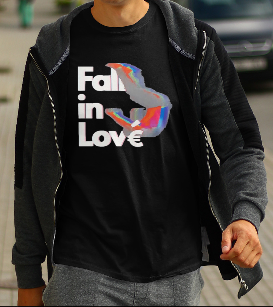 Fall In Love Rainbow Abstract T-Shirt