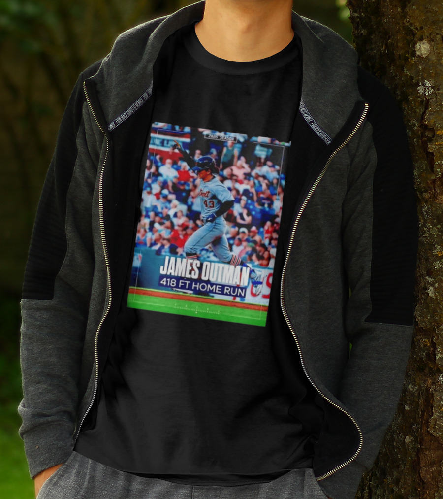 James Outman 2026 Season Detroit Tigers 418 FT Home Run T-Shirt