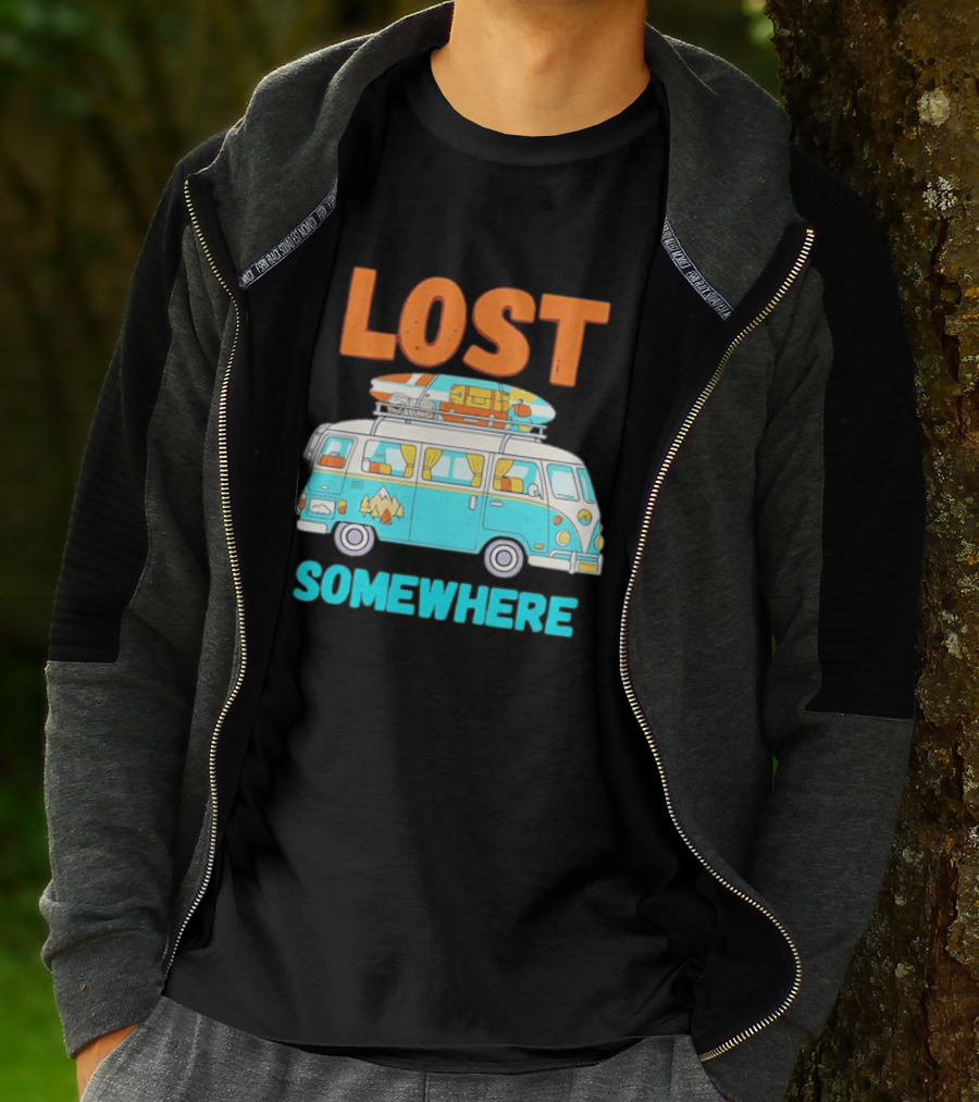 Lost Somewhere Camper Van Adventure T-Shirt
