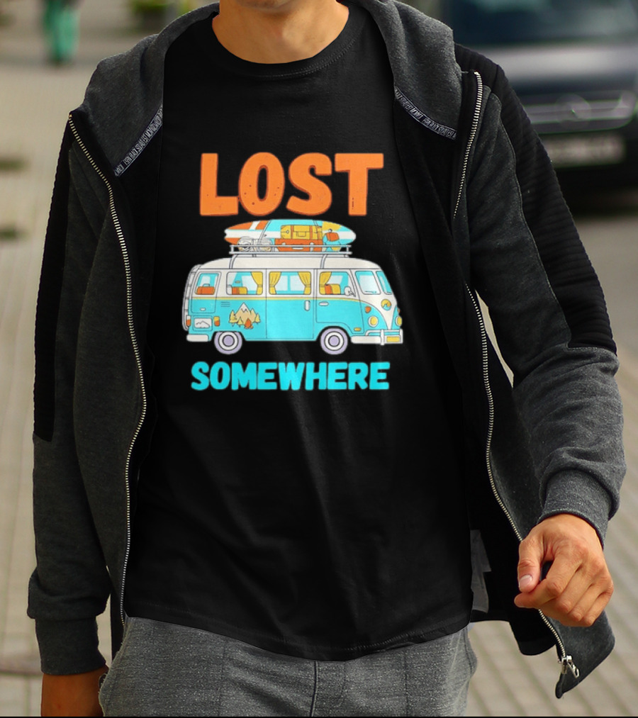 Lost Somewhere Camper Van Adventure T-Shirt