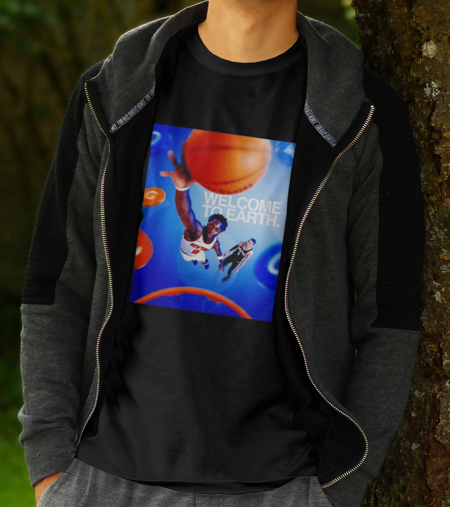 OG Anunoby New York Knicks Welcome To Earth Basketball Moment T-Shirt