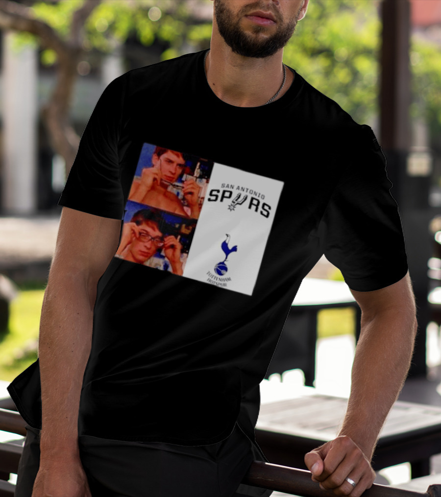 Peter Parker Reading Glasses Meme San Antonio Spurs Tottenham Hotspur T-Shirt