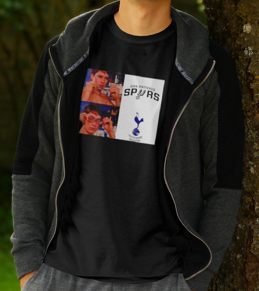 Peter Parker Reading Glasses Meme San Antonio Spurs Tottenham Hotspur T-Shirt