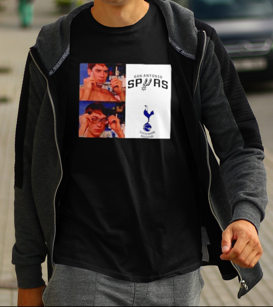 Peter Parker Reading Glasses Meme San Antonio Spurs Tottenham Hotspur T-Shirt