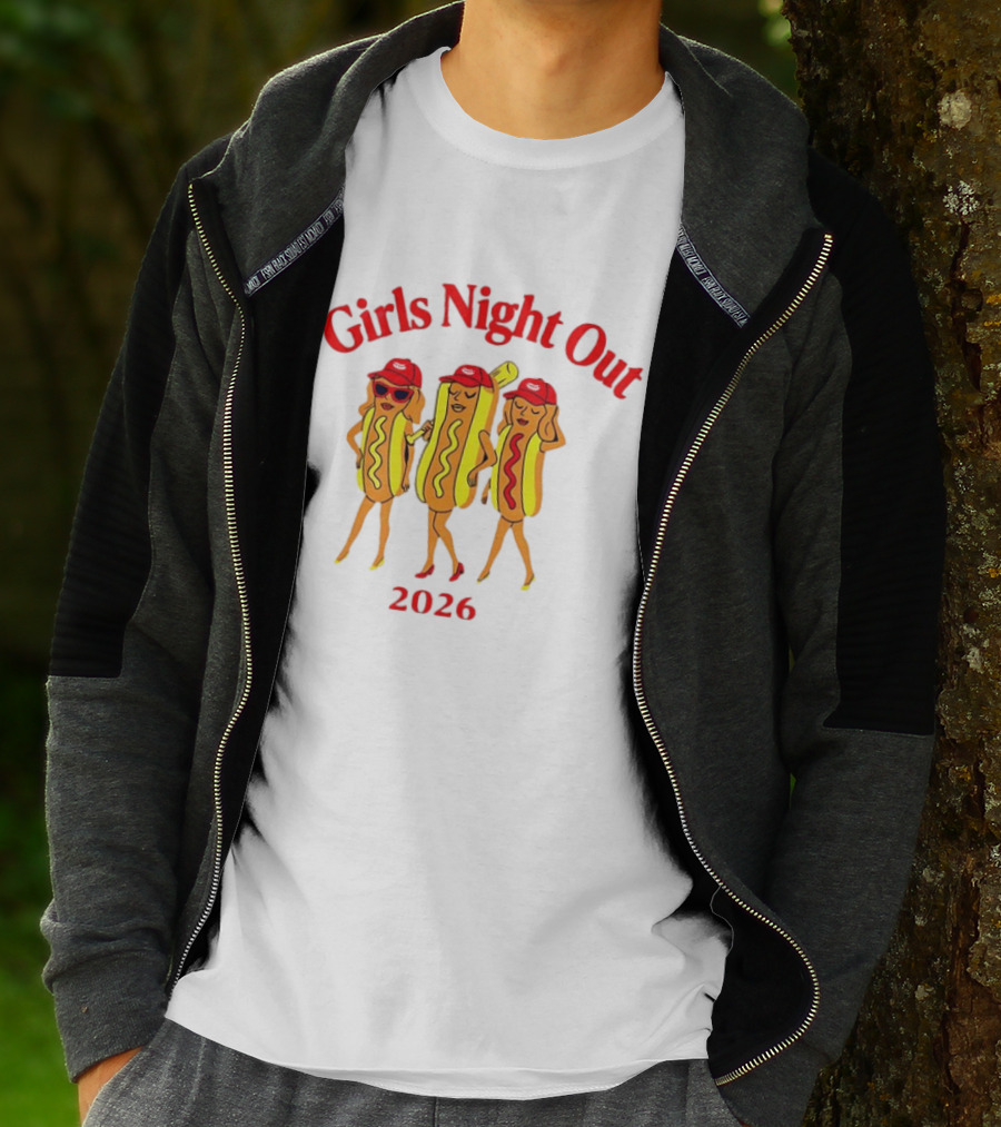 Girls Night Out 2026 Fun Hot Dog Costume T-Shirt
