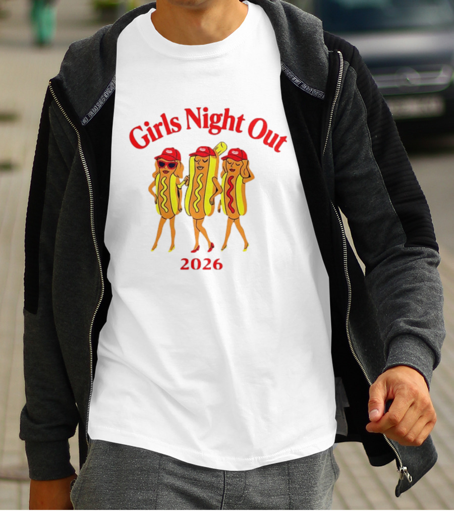 Girls Night Out 2026 Fun Hot Dog Costume T-Shirt