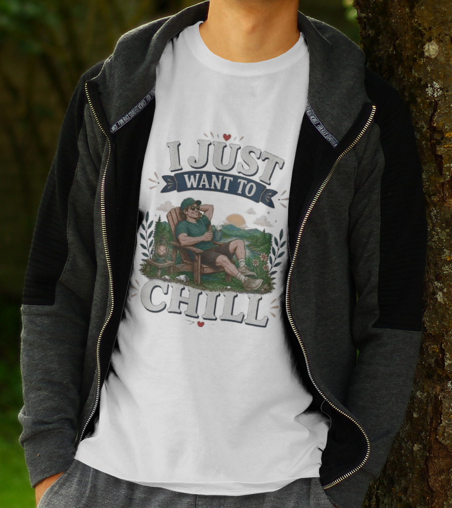 I Just Want To Chill Sunset Relaxation Scene T-Shirt