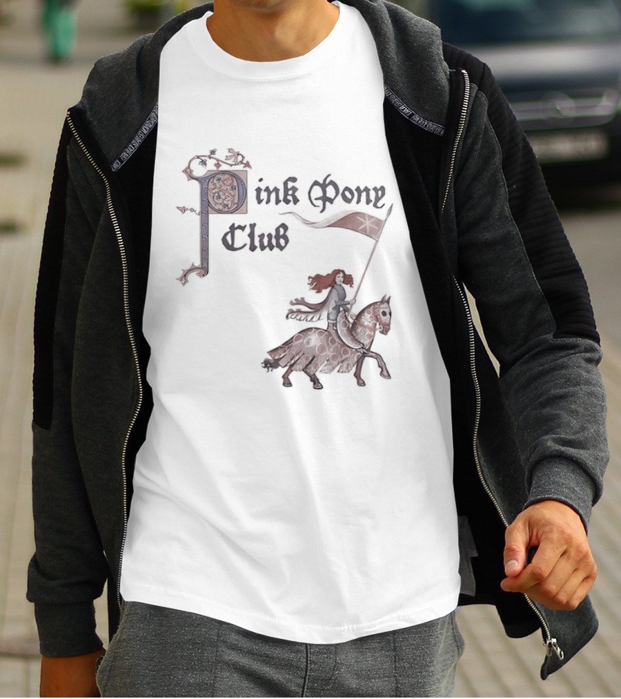 Pink Pony Club Chappell Roan Medieval Horse Rider T-Shirt