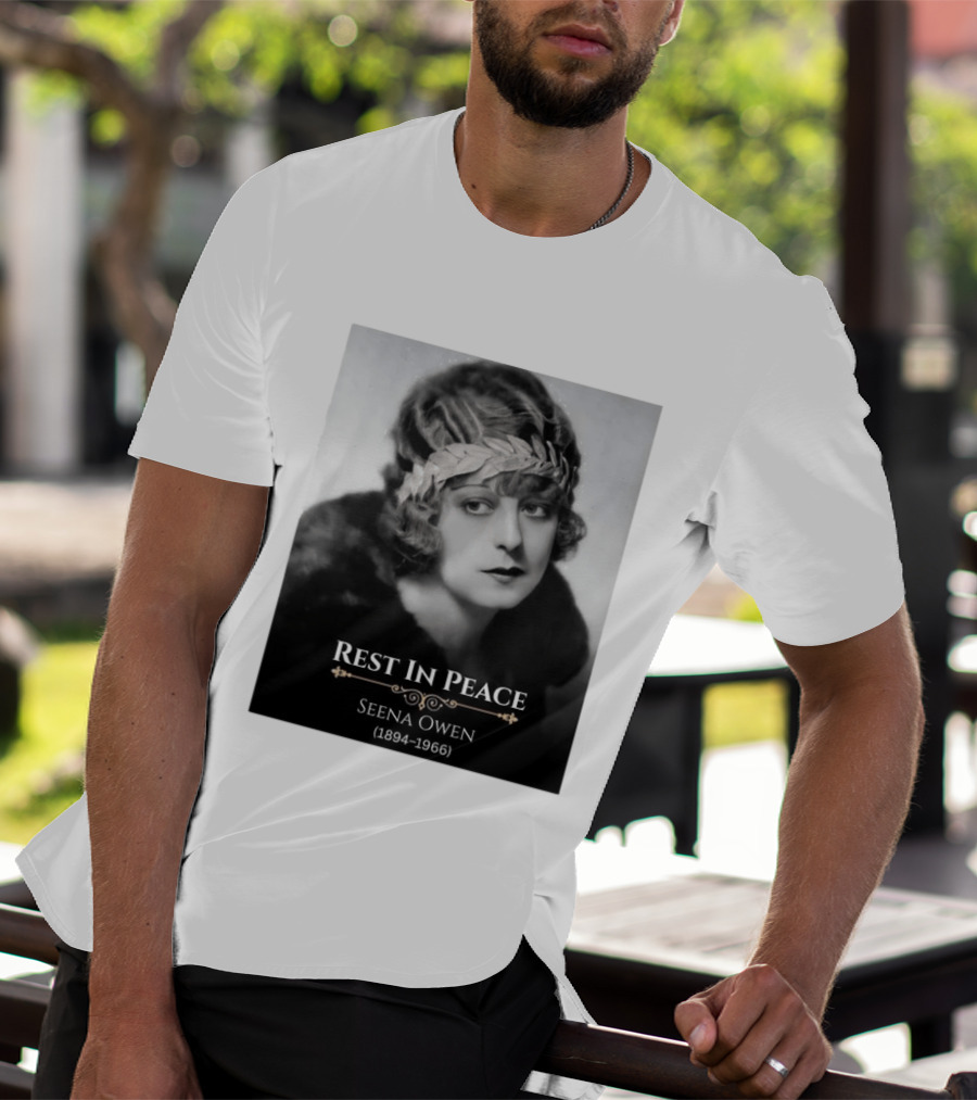 Rest In Peace Seena Owen 1894 1966 Memorial Tribute Vintage Photography T-Shirt