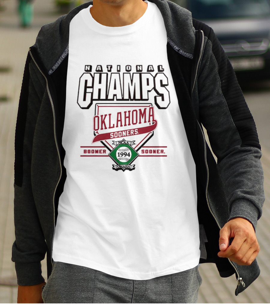 Oklahoma Sooners 1994 National Champs NCAA Boomer Sooner Omaha T-Shirt
