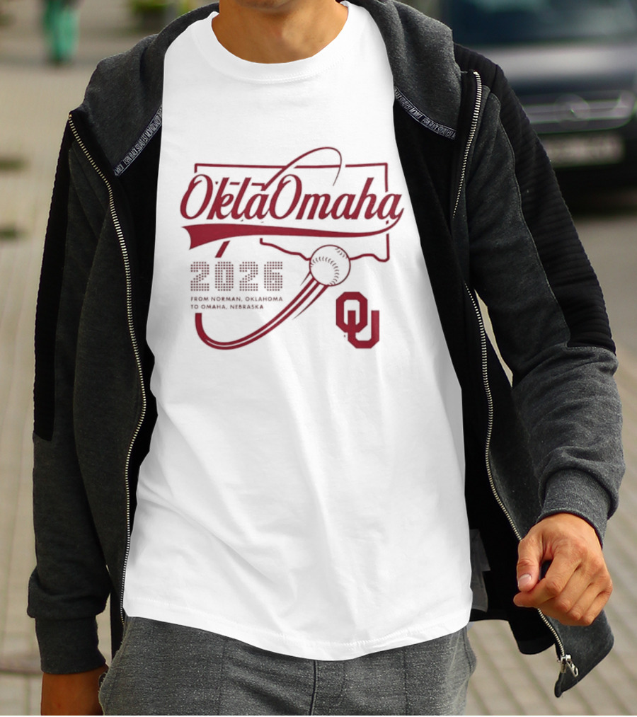 Oklahoma Sooners OklahOmaha 2026 NCAA Journey Norman To Omaha OU T-Shirt