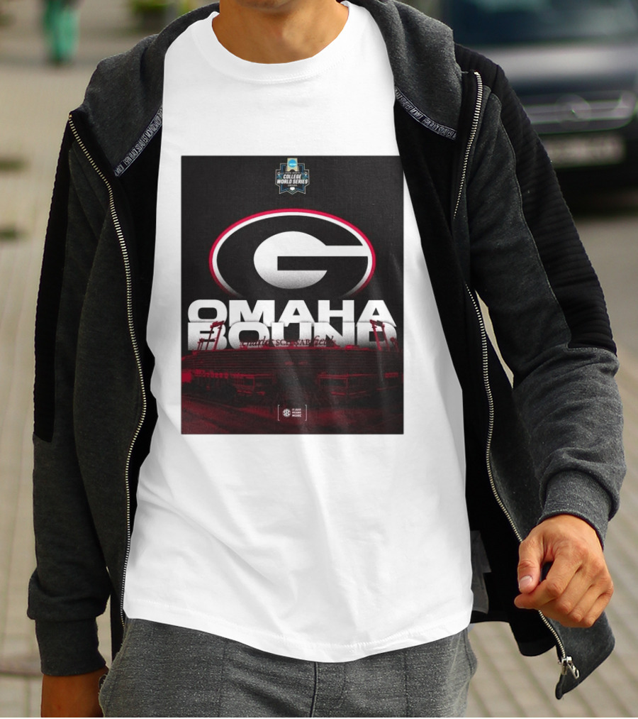 Georgia Bulldogs Omaha Bound College World Series Baseball Hoover Alabama T-Shirt