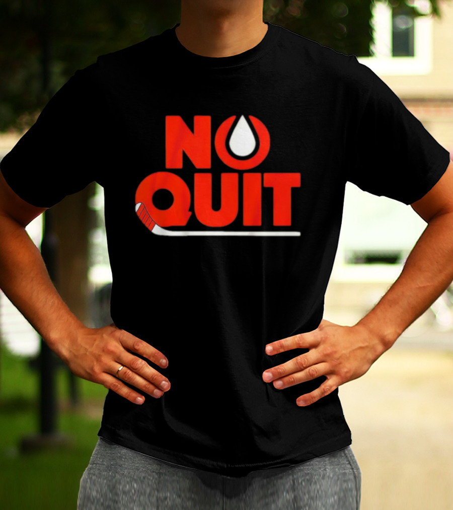 Edmonton No Quit Hockey Stick T-Shirt