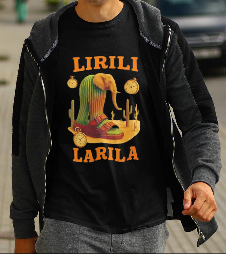 Lirili Larila Elephant Cactus Surreal Art Italian Brand T-Shirt