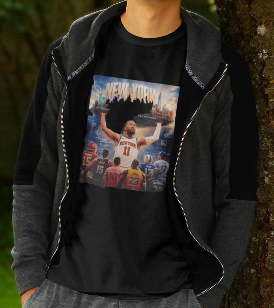 New York Knicks Built Different Carries Different Skyline Basketball NFL MLB T-Shirt