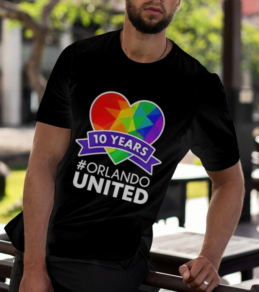 Noah Kahan 10 Years Orlando United Pride Rainbow Heart T-Shirt