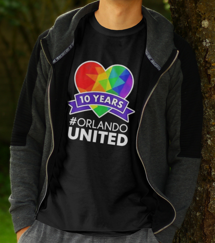 Noah Kahan 10 Years Orlando United Pride Rainbow Heart T-Shirt