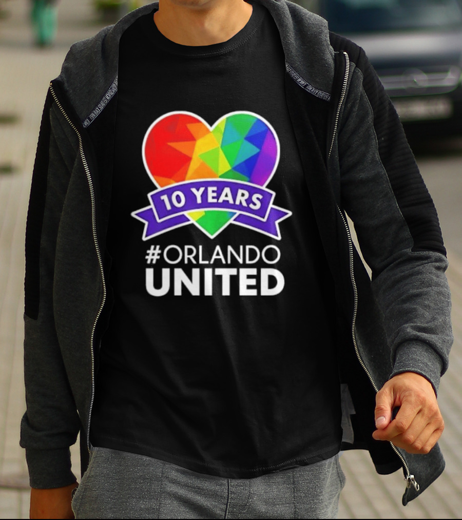 Noah Kahan 10 Years Orlando United Pride Rainbow Heart T-Shirt