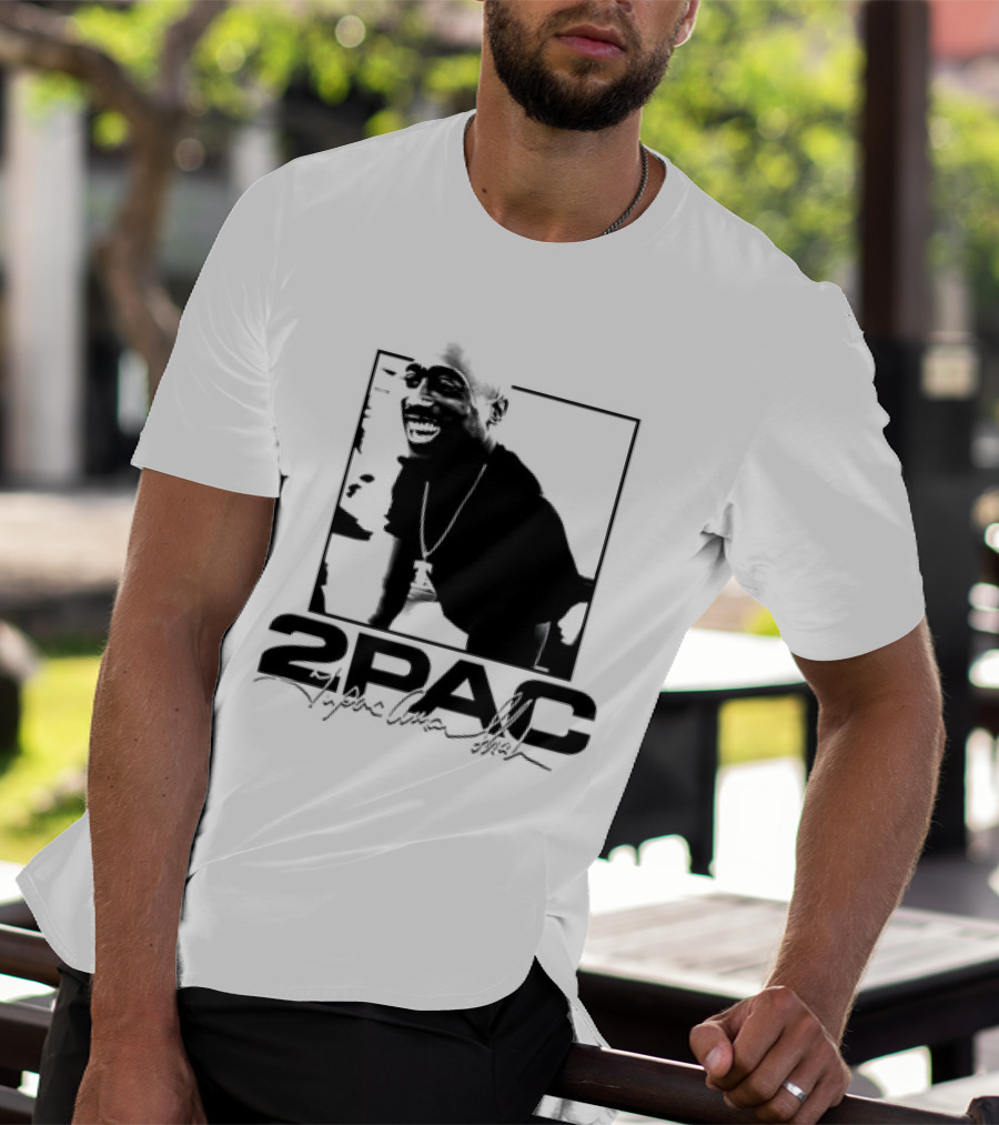 2pac Tupac Shakur Live And Die In LA Iconic Black And White T-Shirt