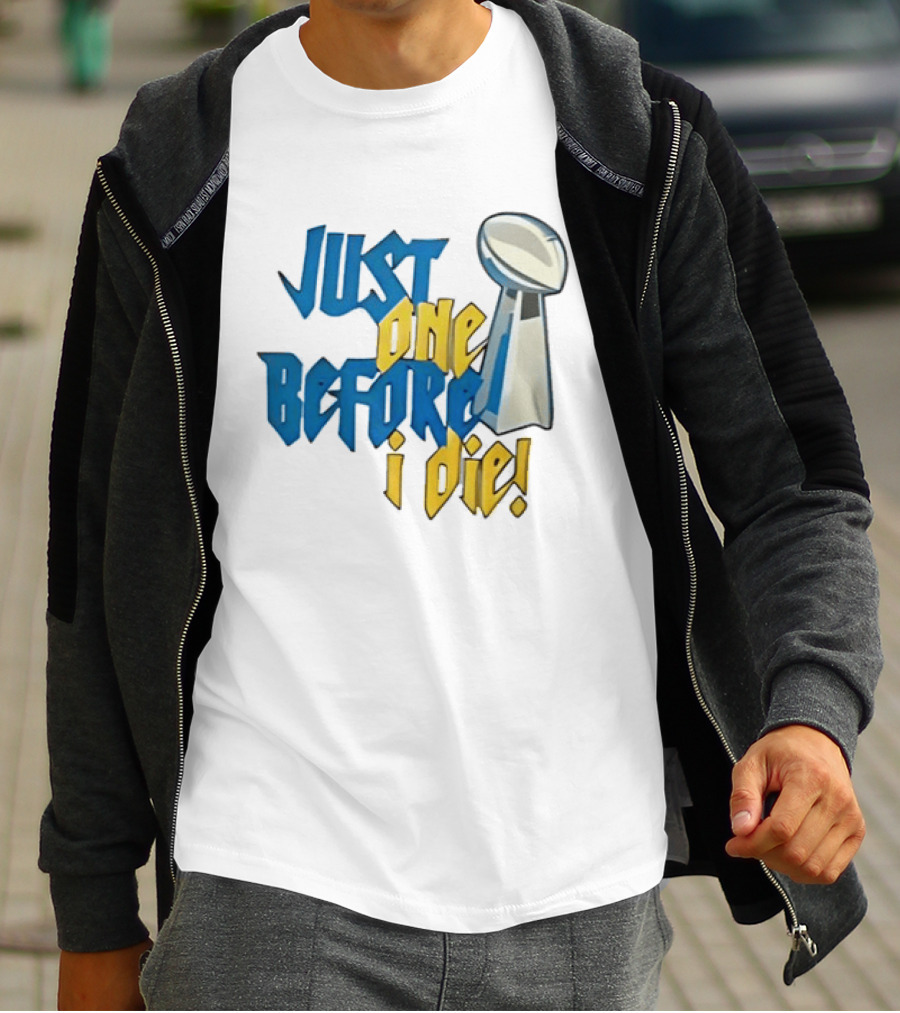 Buffalo Bills Just One Before I Die Vince Lombardi Trophy Football T-Shirt