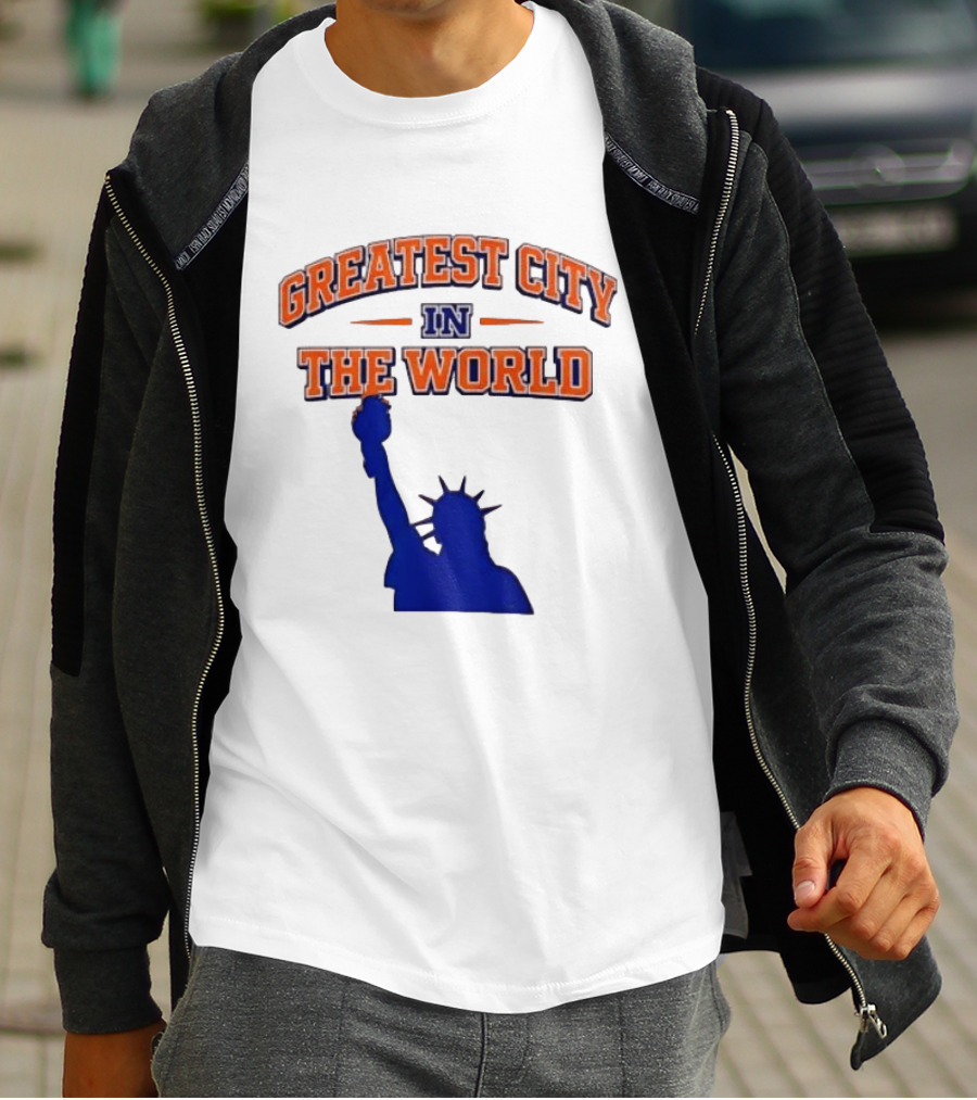 Greatest City In The World New York Knicks Statue Of Liberty T-Shirt
