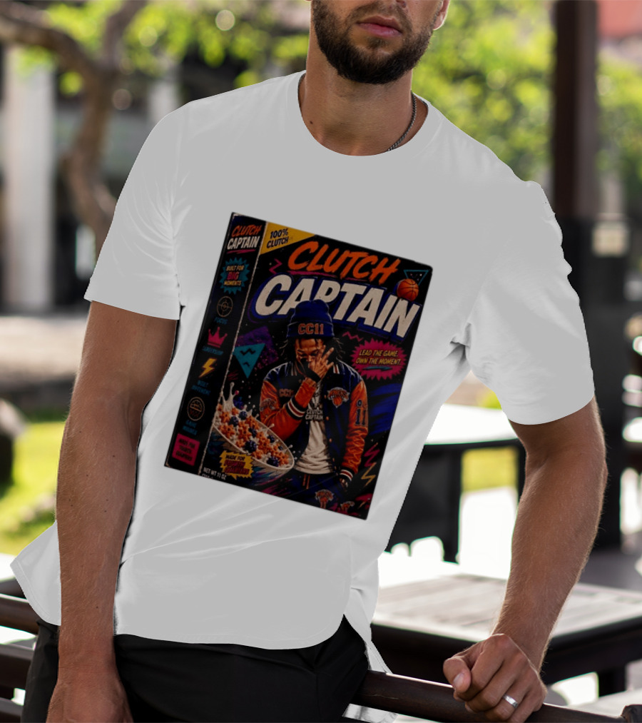 Jalen Brunson New York Knicks Clutch Captain Lead The Game Own The Moment 100% Clutch T-Shirt