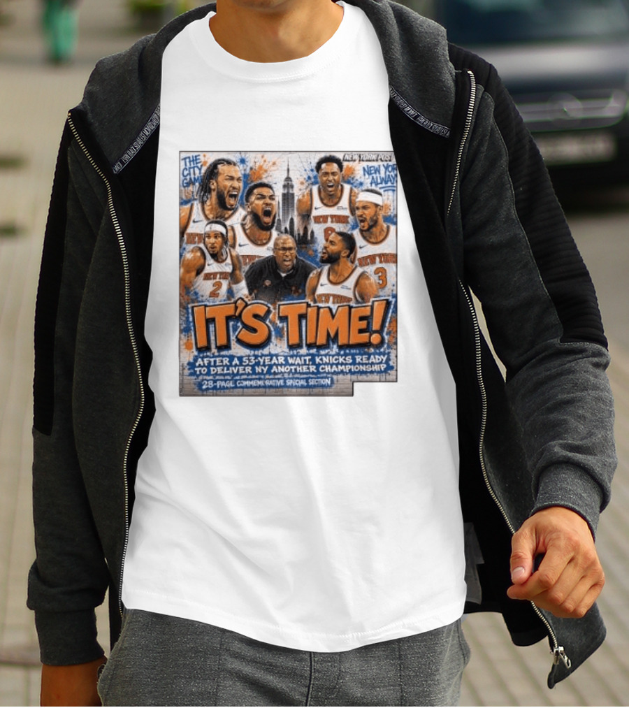 New York Knicks Time Championship Celebration City Game 53 Year Wait T-Shirt