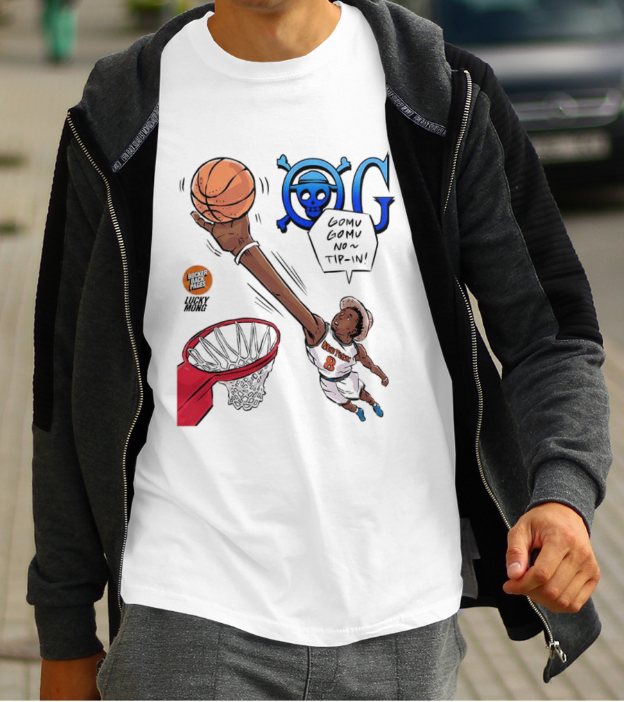 Kemba Walker New York Knicks Gomu Gomu No Tip In Basketball Manga T-Shirt