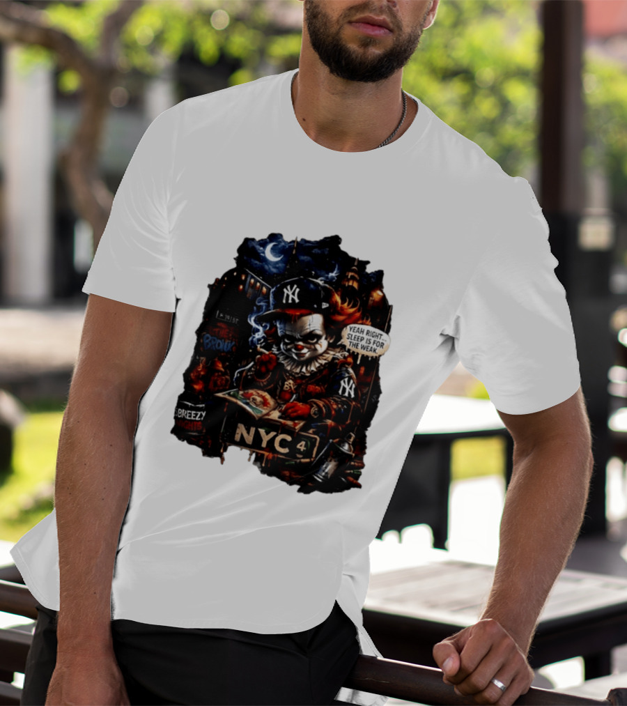 Pennywise NYC Yankees Bronx Thug Life Yeah Right Sleep Is For The Weak T-Shirt