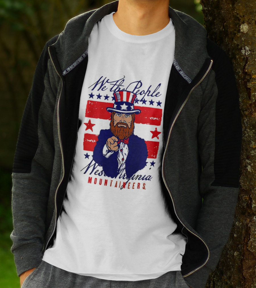 We The People West Virginia Mountaineers Uncle Sam Patriotic Stars And Stripes T-Shirt