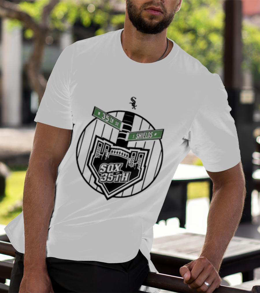 White Sox 35th Shields Baseball Vintage Circle T-Shirt