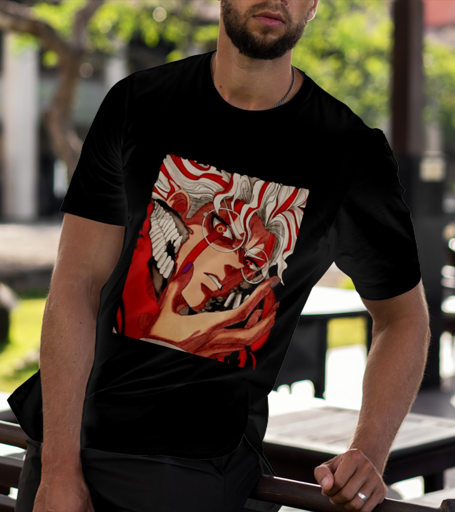 Akaza Kimetsu No Yaiba Upper Rank Three Anime T-Shirt